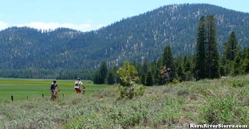 Cannell Trail with Big Meadow and Cannell Peak