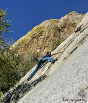 Climbing on book Rock