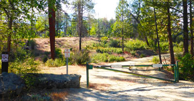 Trailhead at the closed road
