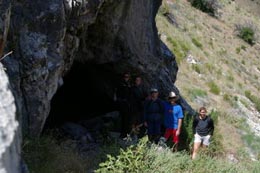 Outside the Packsaddle Cave.