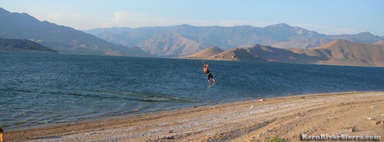 Lonely Kiteboard Session at Lake Isabella