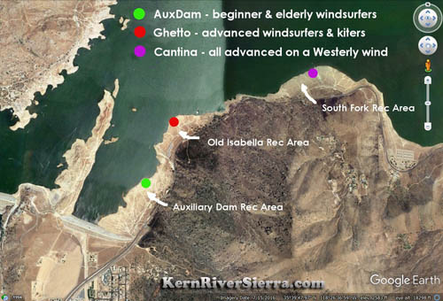 Lake Isabella Launches - Kite and Wing and Windsurfing
