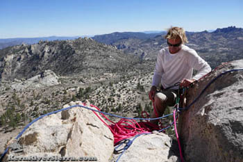 Rock climber on Rockhouse Peak